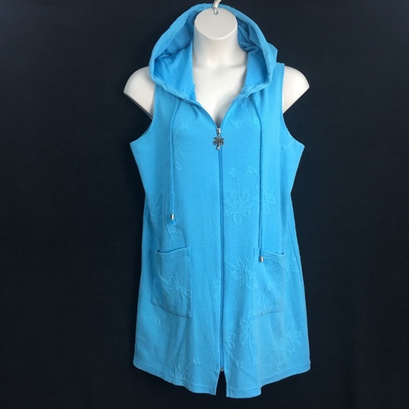zipper swim cover up